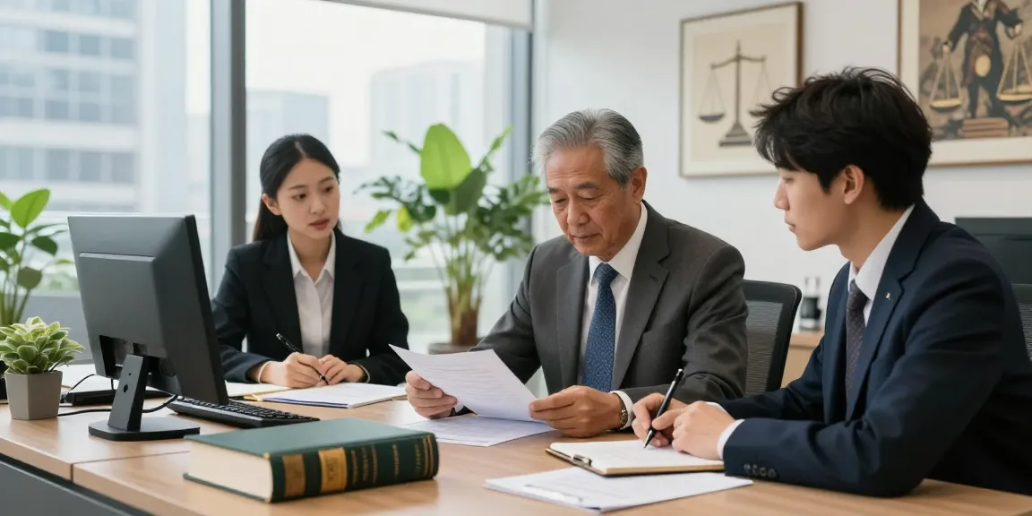 Legal professionals strategizing in a modern office; hop over to this website for comprehensive legal services.