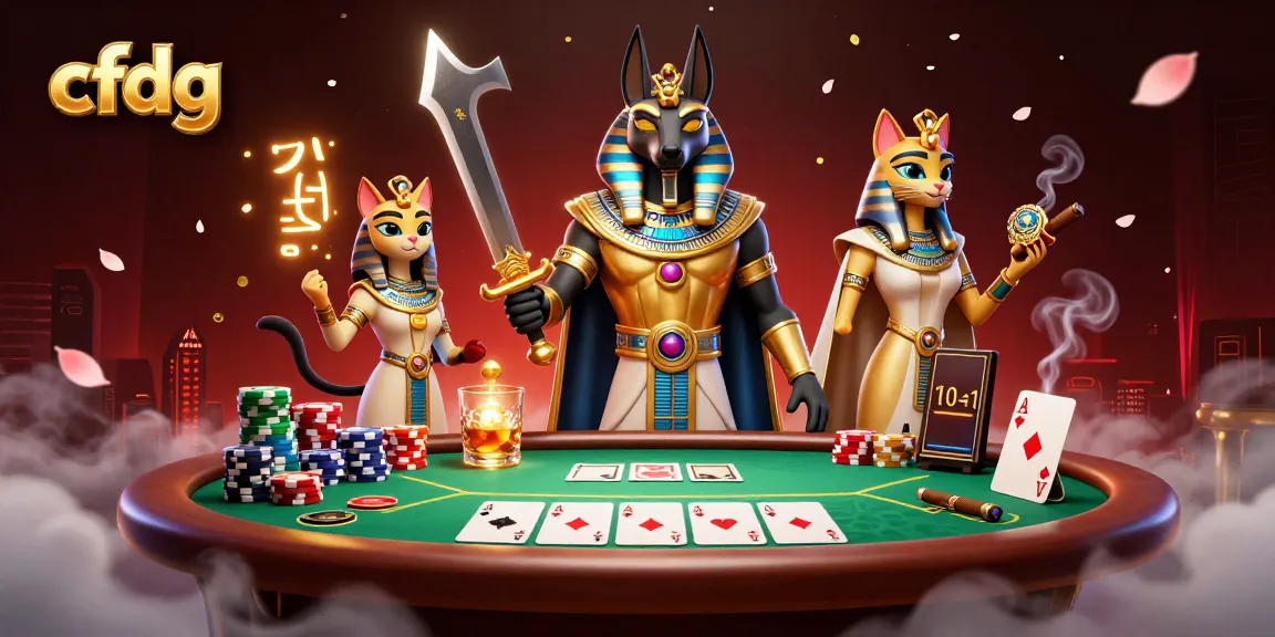 Engage with cfdg's thrilling poker action featuring ancient warriors and vibrant chips.