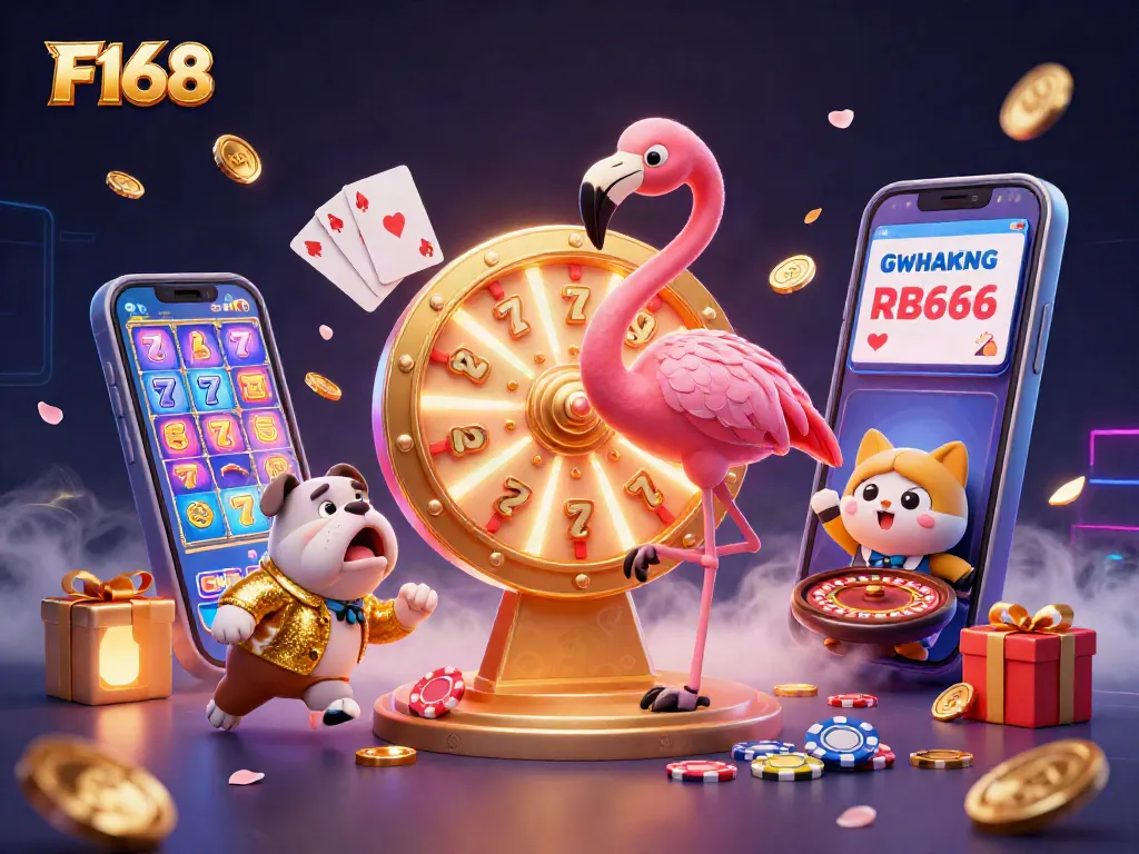 Engage with F168's exciting gaming atmosphere featuring a flamboyant host and thrilling prizes.