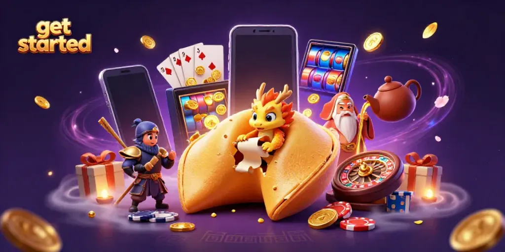 Get started by enjoying vibrant casino games with a dragon reading fortunes.
