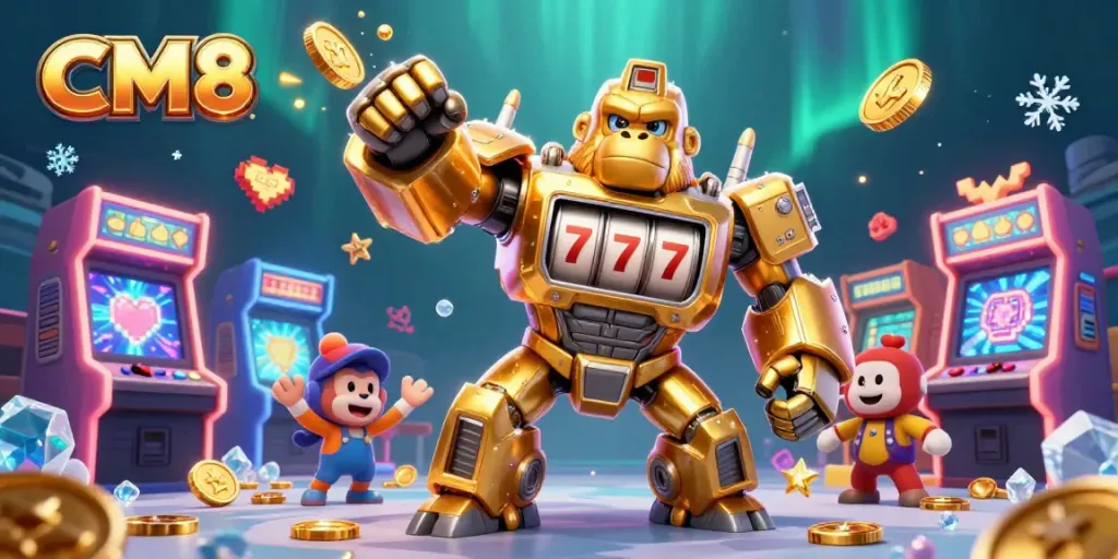 Win big with CM8 while enjoying a 3D casino adventure with vibrant gaming elements.