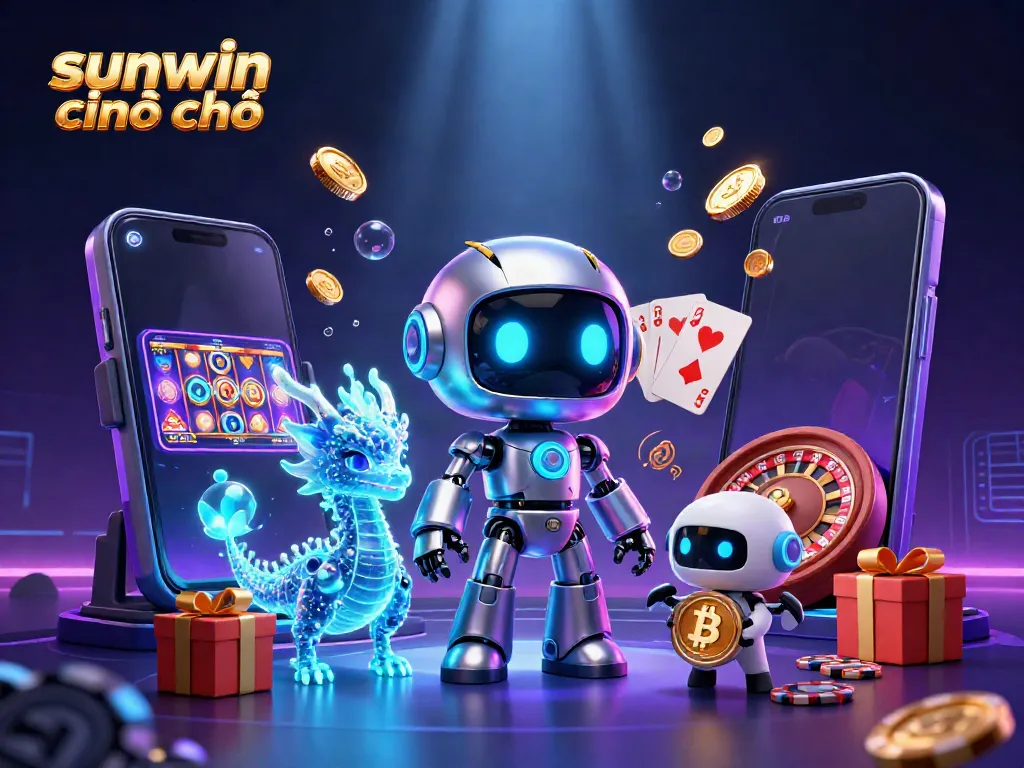 Experience thrilling games with sunwin chính chủ in an ultra-detailed 3D casino scene