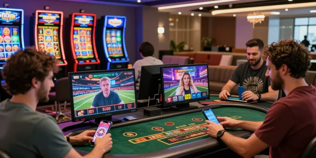 Exciting online gaming interaction at Winbox Malaysia featuring players engaged in live casino games.